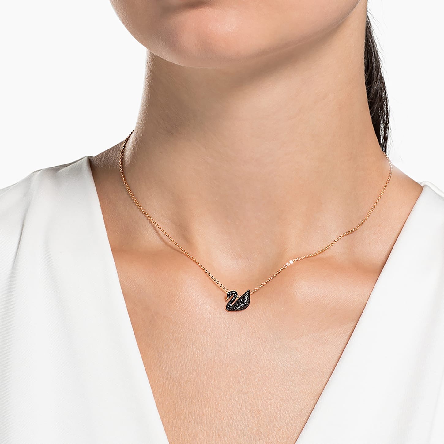 Swan locket chain deals