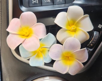 Plumeria Car Vent Flower Clip
