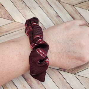 Handmade scrunchies for the hair tie accessories for her bridal accessories gift for her pony tail holder for hair plaid pony tail holder