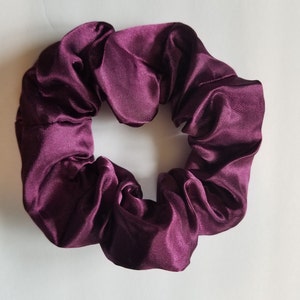 Plum handmade scrunchies for the hair tie accessories for her bridal accessories gift for her pony tail holder for hair