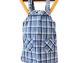 Kind 4 • Vintage 90er Jahre Oshkosh B'gosh kariertes Overallkleid Schürze