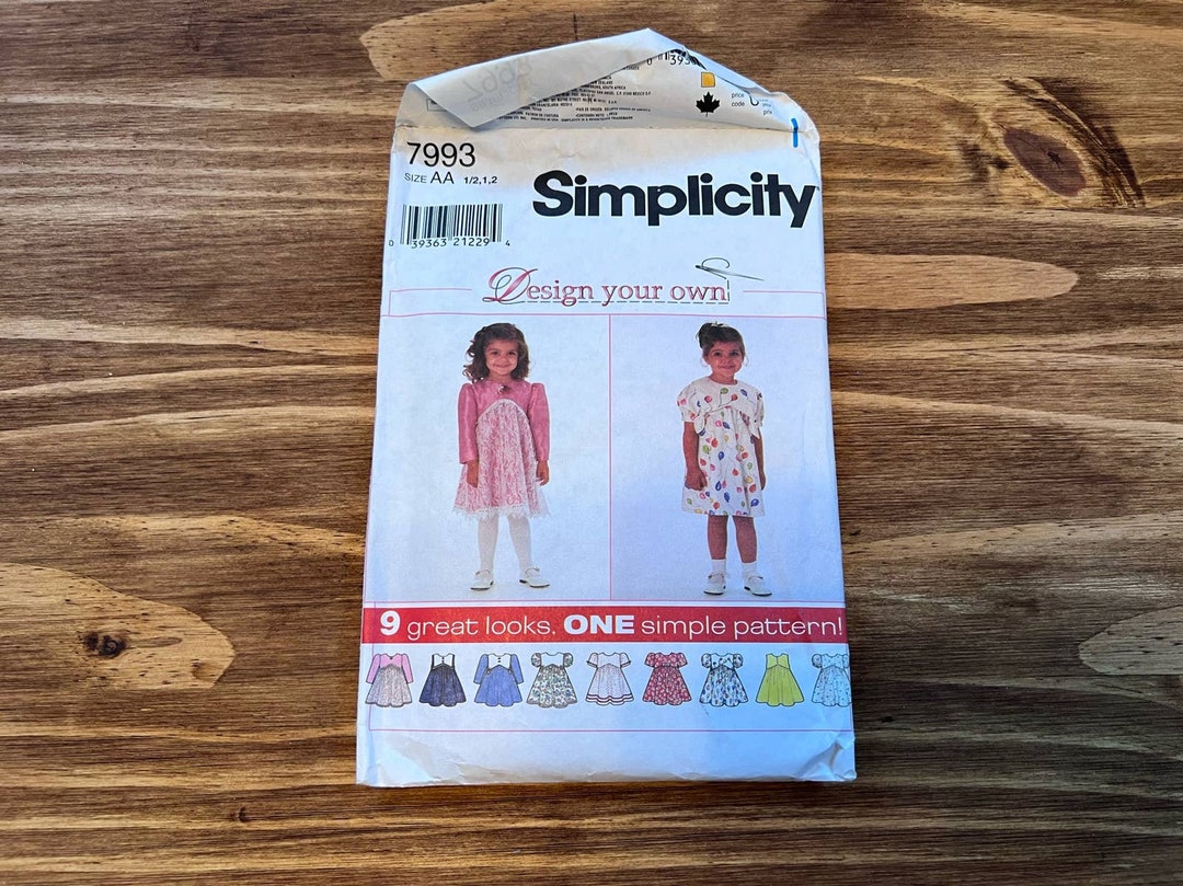Simplicity 7993 Children's Sewing Pattern Toddlers Dress CUT - Etsy
