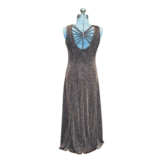 Vintage Y2K Molly Malloy Evening Dress Bronze Black Sparkle Lurex Sz 14 -  Etsy