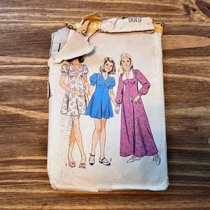 Simplicity 6186 vintage sewing pattern girls dress vintage 1973