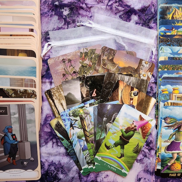 50 Tarot and Oracle Cards for Crafting, Junk Journals, Book of Shadows