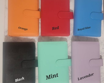 Carpetas de presupuesto A6 con sobres para efectivo y hojas de presupuesto. Carpetas para guardar efectivo. Presupuesto con bajos ingresos.