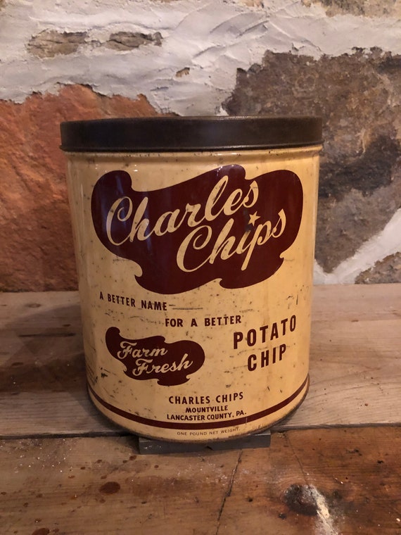 1960s Potato Chip Gallon Tin - Etsy