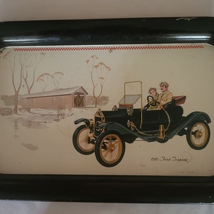Vintage 1940 Ford Torpedo Metal Lap Tray