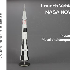Legendary NASA Nova rocket scale 1:144 | handcraft model launch vehicle | Made of metall and composite | 29.9&quot; tall | 76 cm tall