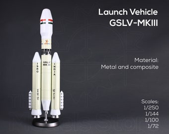 Indian ISRO GSLV MK3 Rocket Spacecraft Launch Vehicle Scale Model