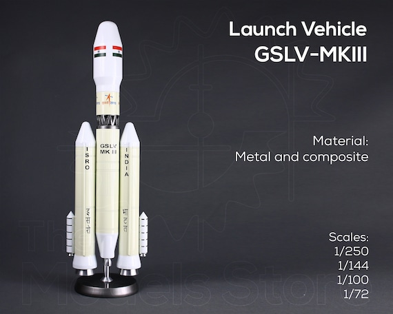 Indian ISRO GSLV MK3 Rocket Spacecraft Launch Vehicle Scale Model