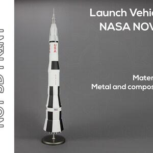 Legendary NASA Nova rocket scale 1:72| handcraft model launch vehicle | Made of metall and composite | 59.8&quot; tall | 152 cm tall