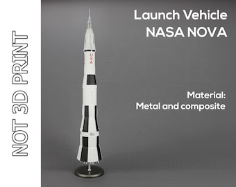 Legendary NASA Nova rocket scale 1:72| handcraft model launch vehicle | Made of metall and composite | 59.8" tall | 152 cm tall
