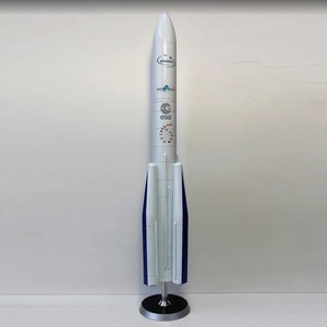 Handmade European ESA Ariane 6 rocket spacecraft launch vehicle scale model 1/144