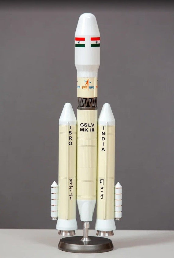 ISRO GSLV MkIII ロケットフィギュア Indian ISRO GSLV MK3 Rocket Spacecraft Launch Vehicle Scale Model