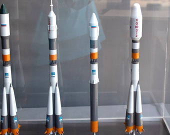 R7-soyuz Family Set of Rocket Launch Vehicle Scale Model Without