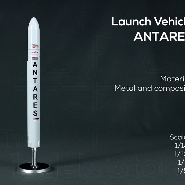 Antares spacecraft launch vehicle scale model