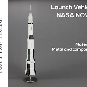 Legendary NASA Nova rocket scale 1:100 | handcraft model launch vehicle | Made of metall and composite | 43.1&quot; tall | 109.5 cm tall
