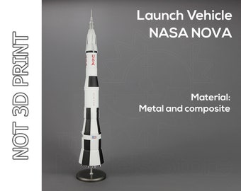 Legendary NASA Nova rocket scale 1:100 | handcraft model launch vehicle | Made of metall and composite | 43.1" tall | 109.5 cm tall