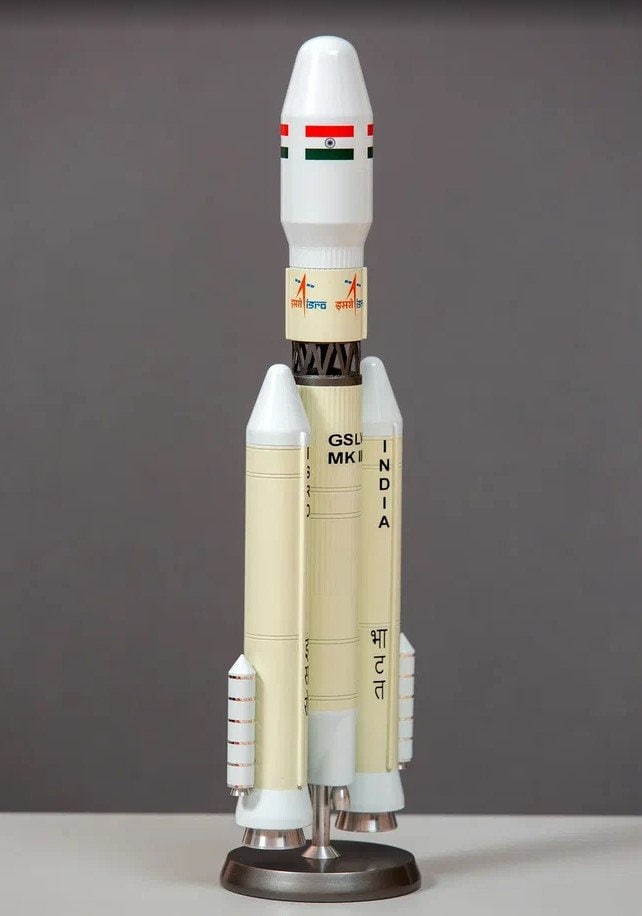 ISRO GSLV MkIII ロケットフィギュア Indian ISRO GSLV MK3 Rocket Spacecraft Launch Vehicle Scale Model