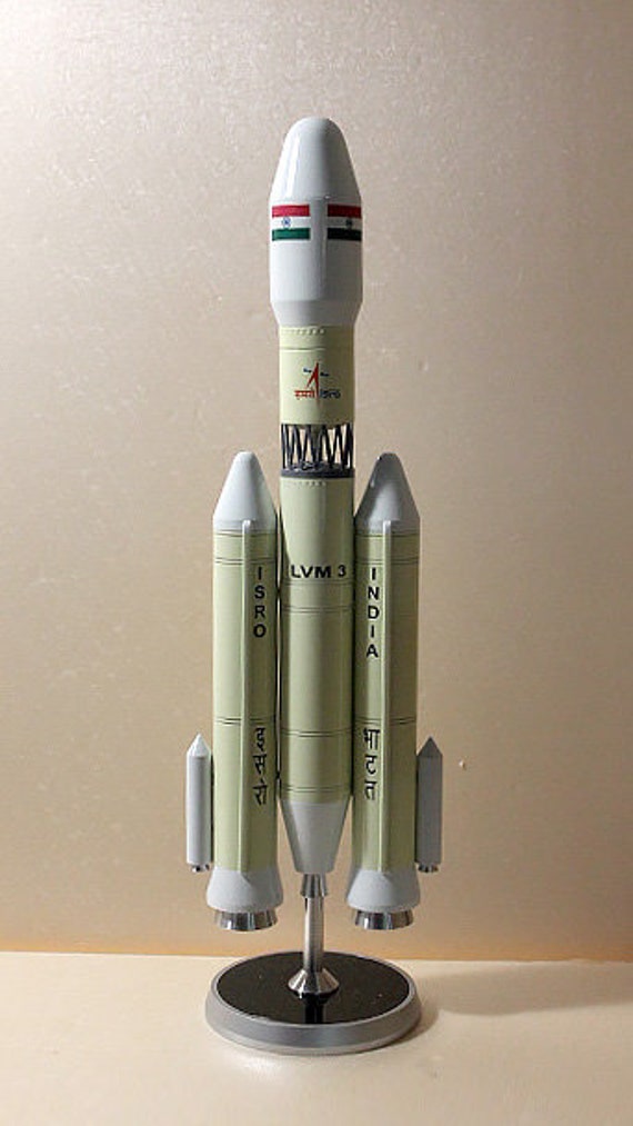 ISRO GSLV MkIII ロケットフィギュア Indian ISRO GSLV MK3 Rocket Spacecraft Launch Vehicle Scale Model