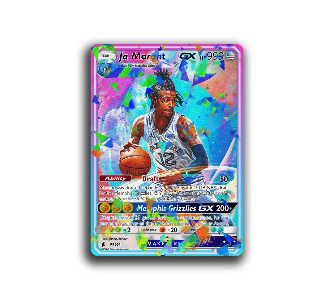 Ja Morant Special Holographic Trading Card Collective pokemon Etsy