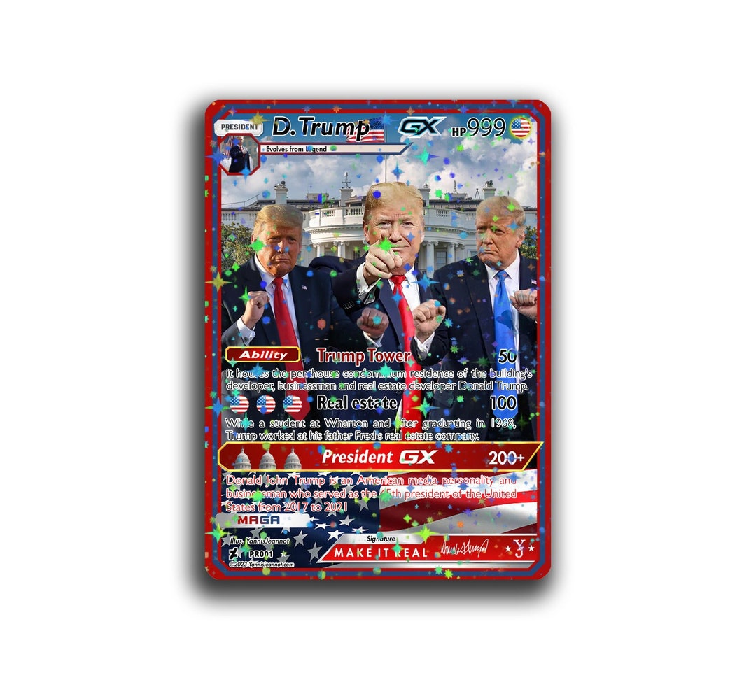 Donald Trump Special Holographic Trading Card Collective Etsy