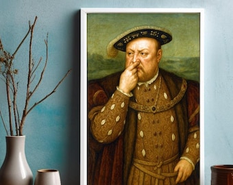 Bathroom Print Stinky Toilet Funny Art Poster Picture Wall Art Henry VIII A4