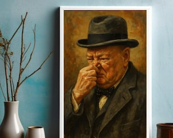 Bathroom Print Stinky Toilet Funny Art Poster Picture Wall Art Winston Churchill A4