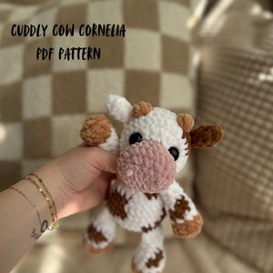 Patron de peluche Cornelia la vache - Patron de vache au crochet - Patron de peluche au crochet sans couture