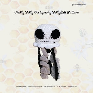 Skelly Jelly - Skeleton Jelly Fish PDF Crochet Pattern - Halloween
