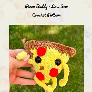 Pizza Buddy - Low Sew Crochet Pattern - PDF PATTERN ONLY