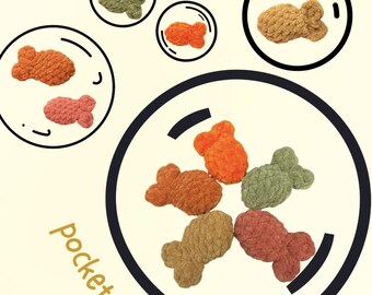 Pez dorado de bolsillo - Patrón de crochet en PDF - Patrón de crochet sin costura