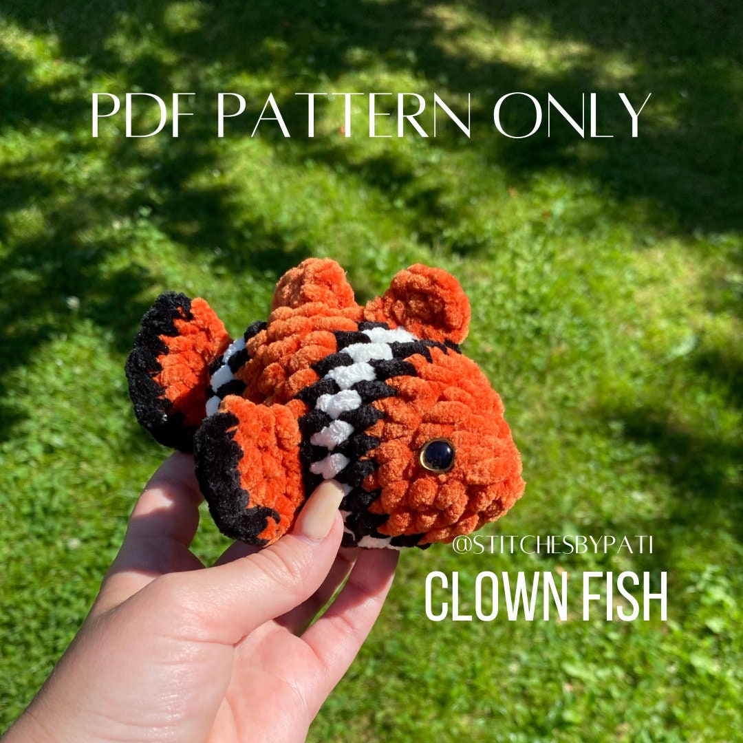 PDF PATTERN ONLY Clown Fish Nemo Crochet Pattern Etsy
