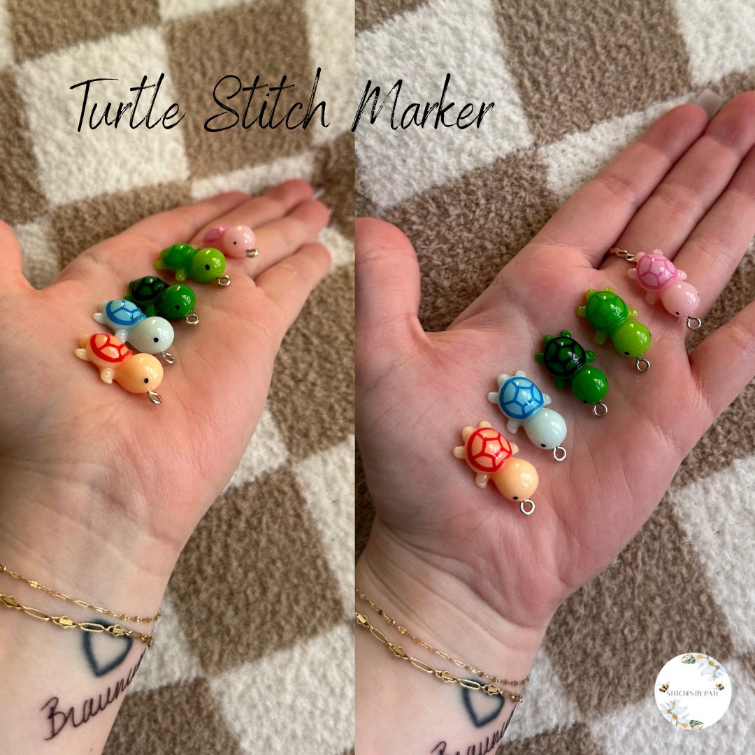 Custom Turtle Stitch Marker - Lobster Clasp - Crochet/Knitting