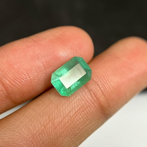 10x7x5.5 MM Carat Natural Zambian Emerald Octagon Cut Fine Quality Loose Gemstone For Jewelry