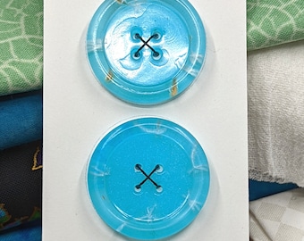 30 millimetri. D5 Buttons Handmade Resin Blue Dandelion Sky 3pack di Bobbie's Buttonry