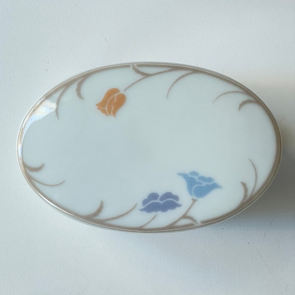 Vintage Dansk Tivoli Porcelaine Belles Fleurs Trinket Box