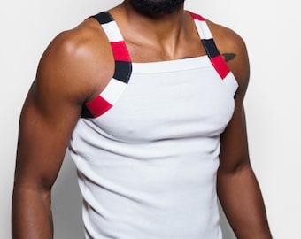 Canotta stile G-Unit da uomo, qualità premium, 100% cotone, maglietta intima da palestra, taglio quadrato, pesante