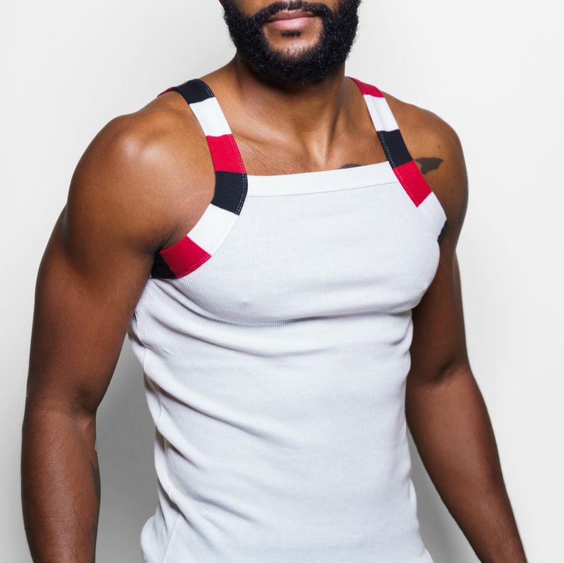 G-Unit Style Tank Top Men Premium Quality 100% Cotton Gym Underwear Shirt Heavy Weigh Square Cut image 1