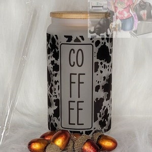 Coffee Glass Tumbler, Iced Coffee, Coffee Cup, Friend Gift, Fun Cup