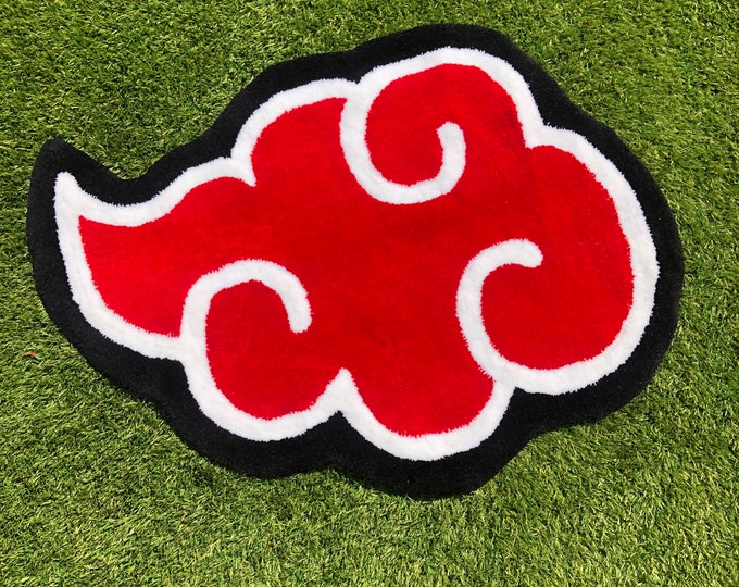 Naruto Akatsuki Cloud Tufted Rug - Etsy