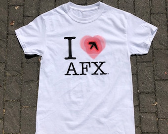 Camiseta serigrafiada 'I LOVE AFX' Aphex Twin