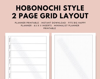 Printable Hobonichi Weeks Style - Etsy