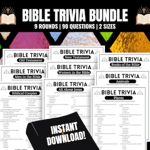 Giochi di curiosità sulla Bibbia, Notte di curiosità cristiane, curiosità sull'Antico Testamento, curiosità sul Nuovo Testamento, domande sulla Bibbia, giochi cristiani