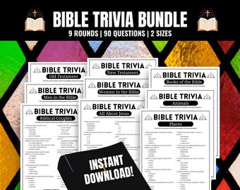Bible Trivia Games Bundle: Christian Game Night (Digital Download)