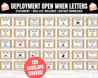 Deployment Open When Letter Kit: Military Care Package (Digital Download)