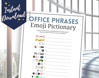 Pictionary-spel Office Emoji: teambuildingactiviteit (afdrukbare pdf)