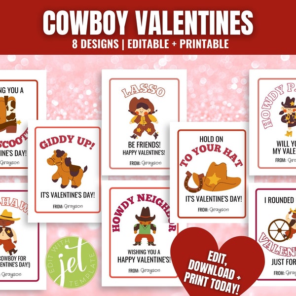 Cowboy Valentine - Etsy