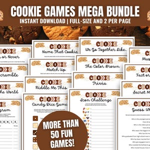 Cookie Party Games MEGA BUNDLE: Druckbare Keks-Aktivitäten (PDF-Download)